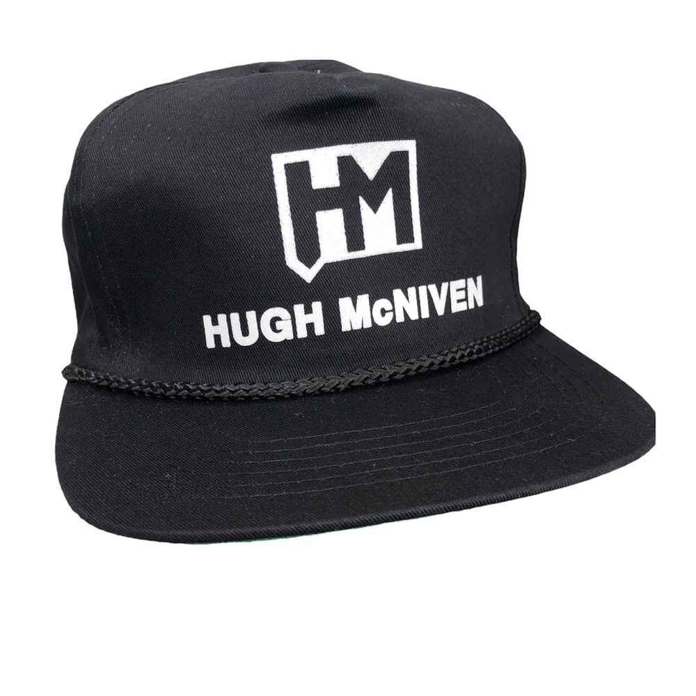 Vintage Hugh McNiven Roped Hat Green Under Bill